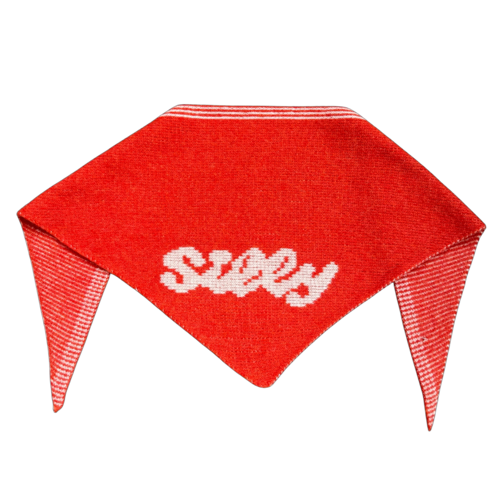 SILLY Knitted Triangle Scarf